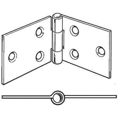 32mm Steel Backflap Hinge – Electro Brass – Single | HI1204C