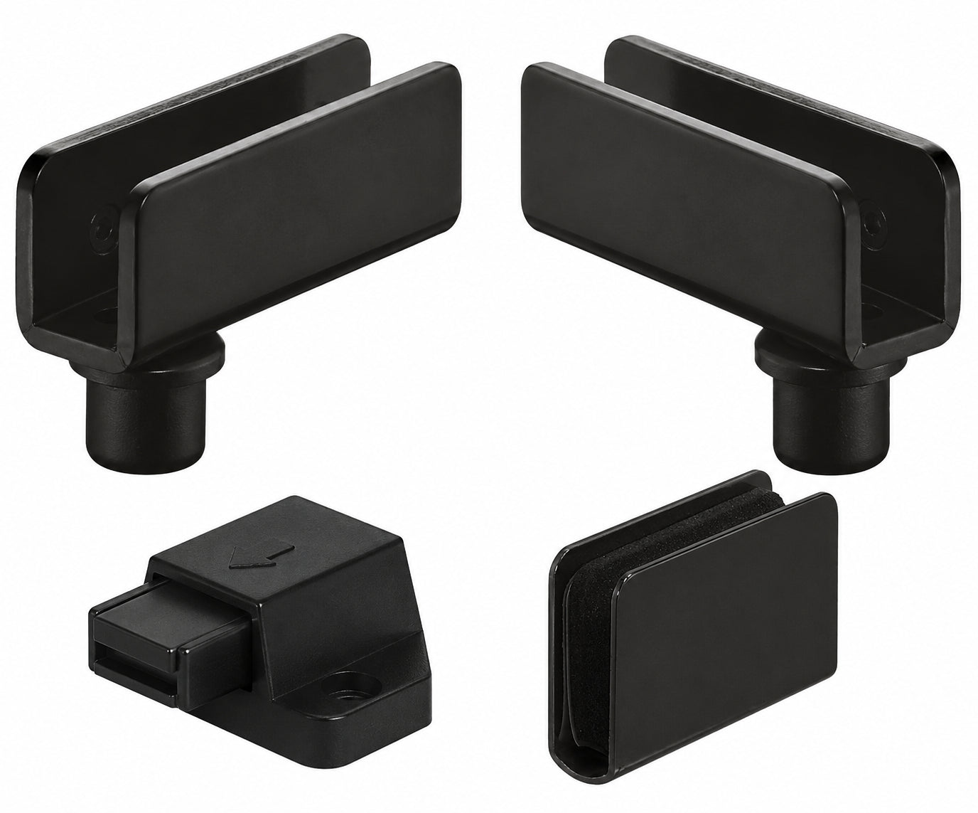 GLASS DOOR MAGNETIC CATCH SET BLK by HAFELE UK LTD