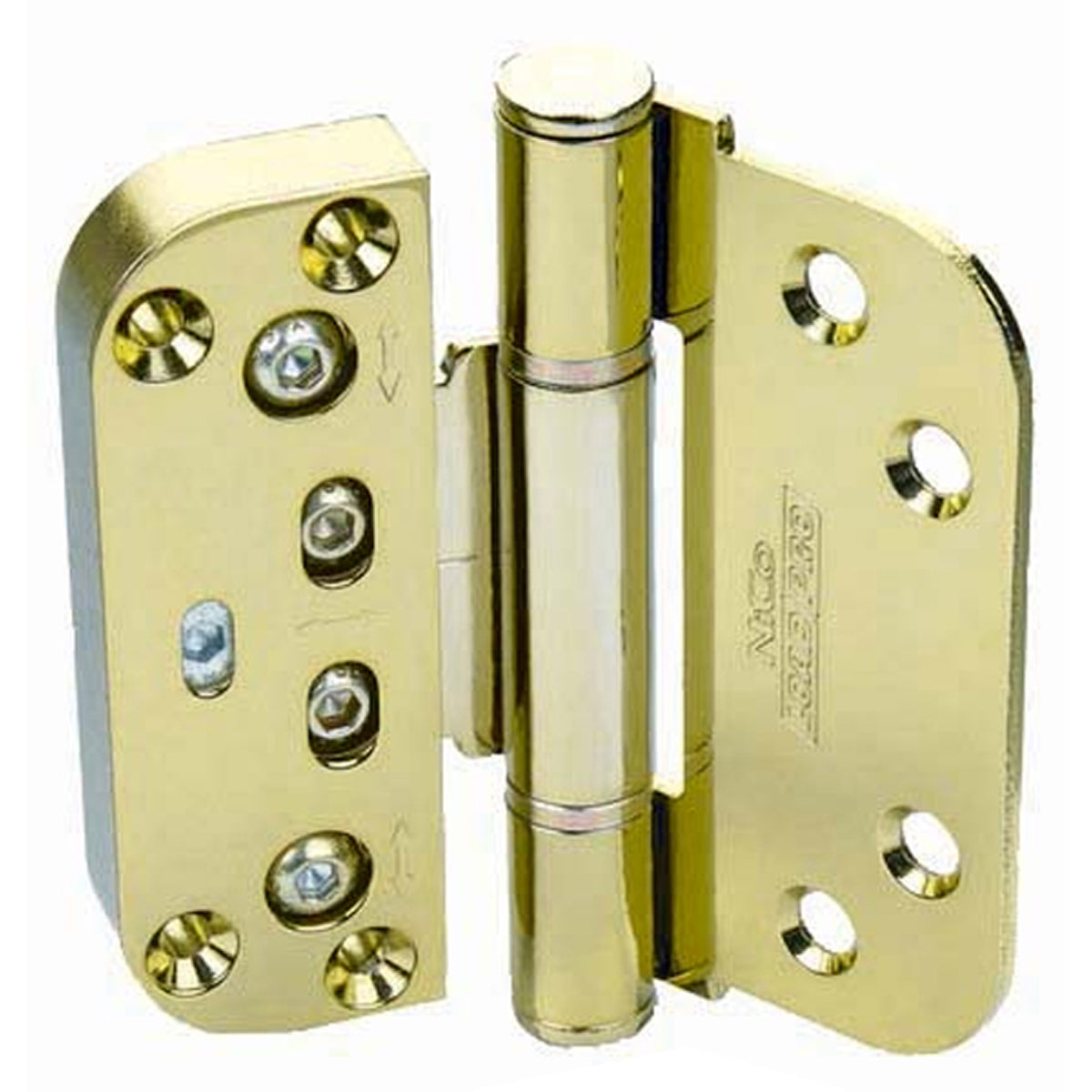 3D ADJUSTABLE DOOR HINGE YELLOW ZINC