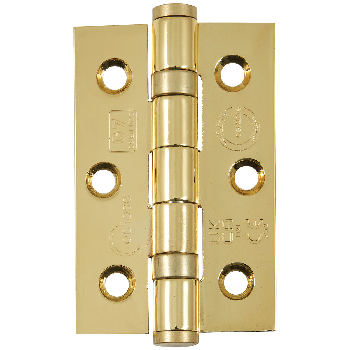 Eclipse Ball Bearing Hinge G7 76x51x2mm Polished Brass | Pair | HI1252B