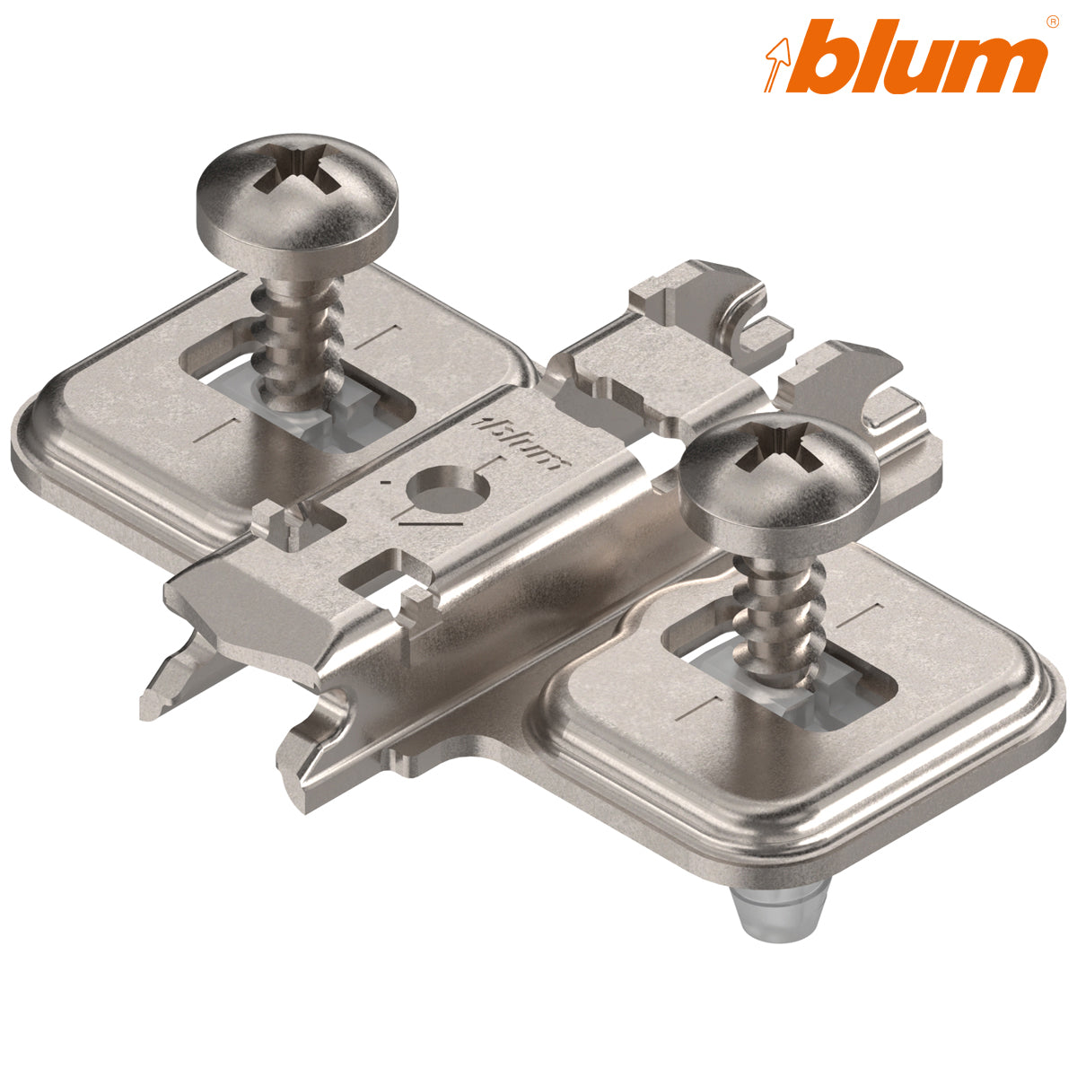 BLUM CLIP CRUCIFORM MOUNTING PLATE 00 ±2 HA 08.5 ELONGATED EXPANDO by JULIUS BLUM UK LTD