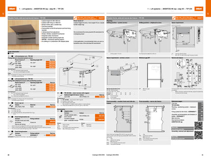 BLUM AVENTOS HK TOP LIFT MECHANISM 3200-9000 TIP-ON by JULIUS BLUM UK LTD