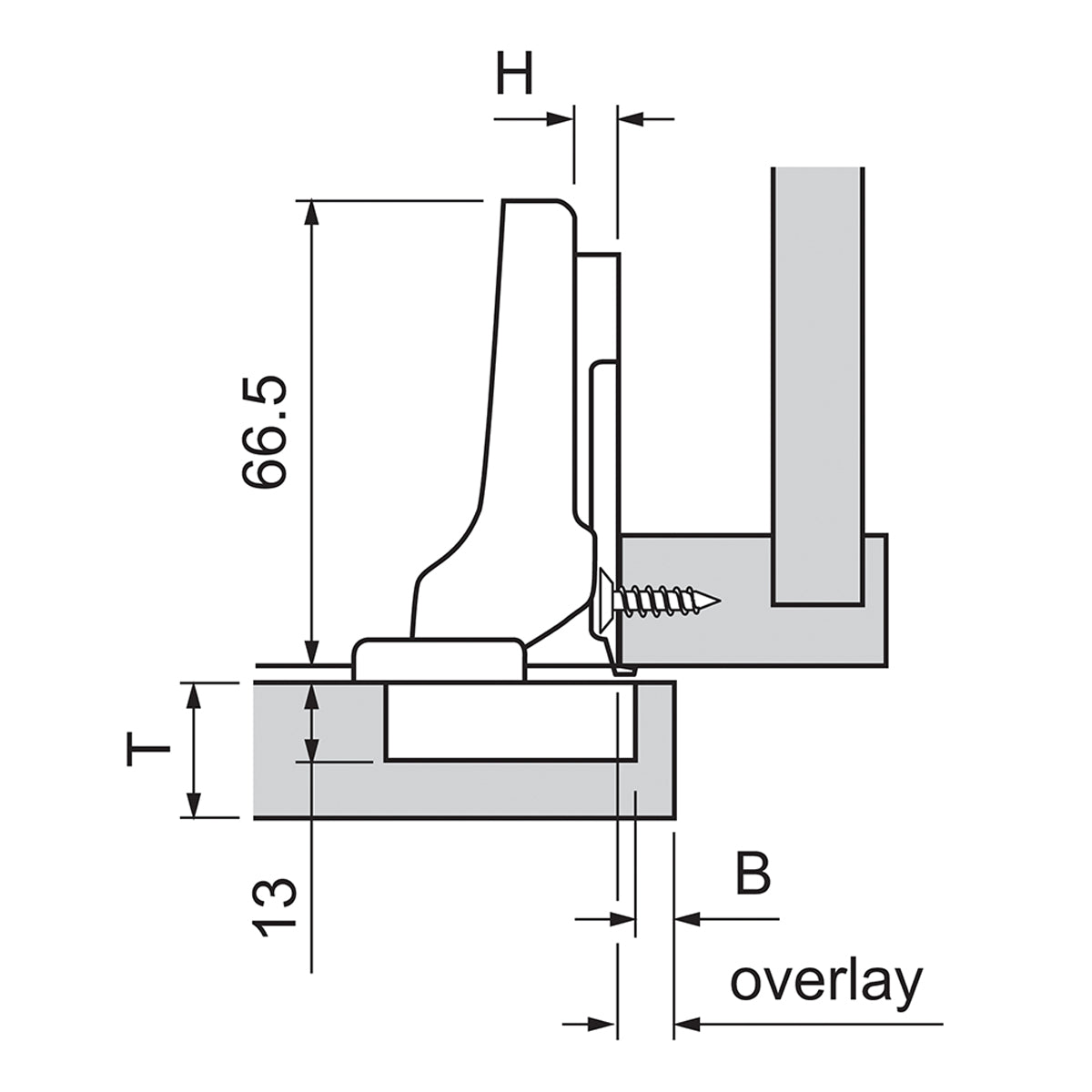 BLUM CLIP BLUMOTION HINGE 110deg DUAL INSERTA by JULIUS BLUM UK LTD