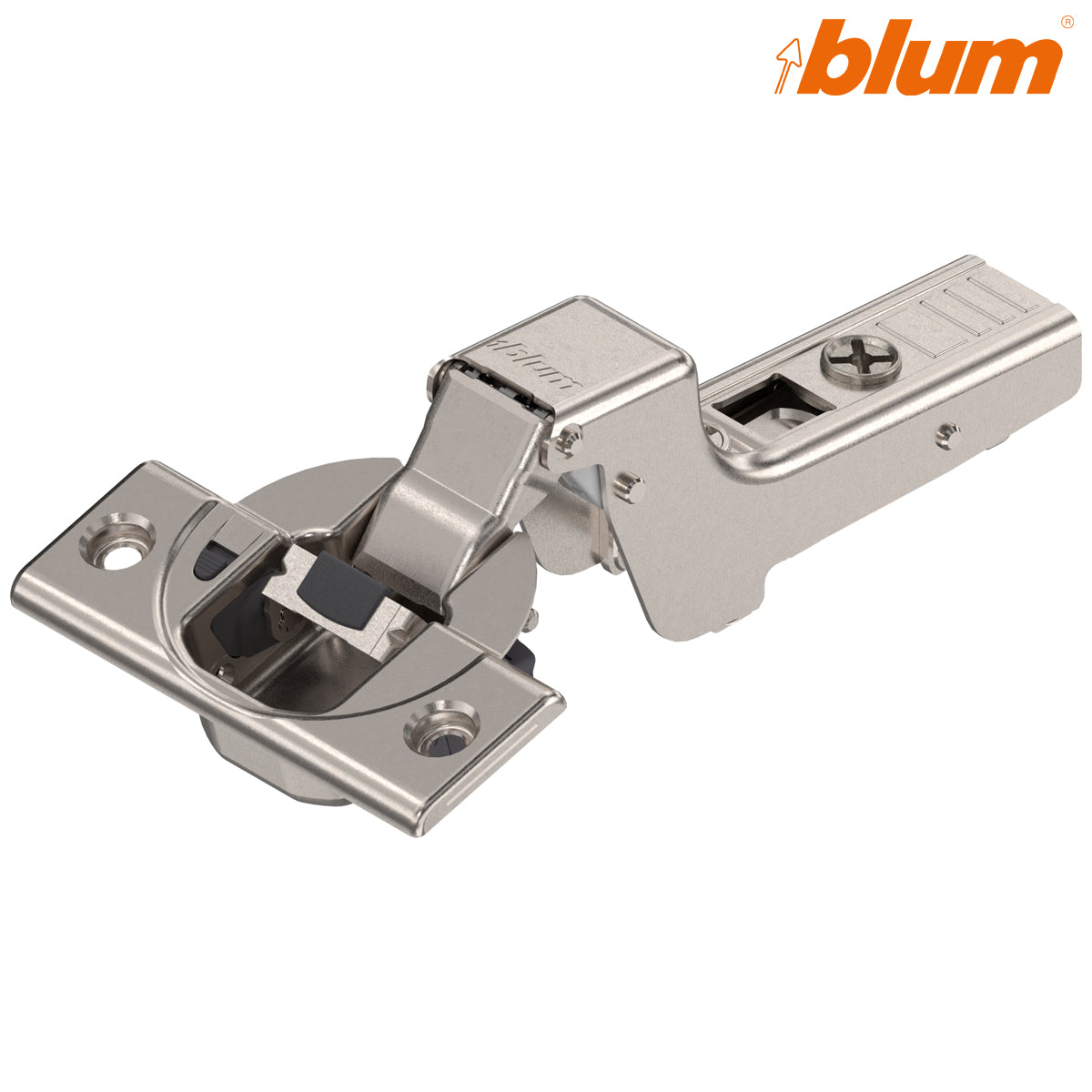 Blum 71B3750 CLIP top BLUMOTION 110° inset soft-close hinge with screw-on cup in nickel