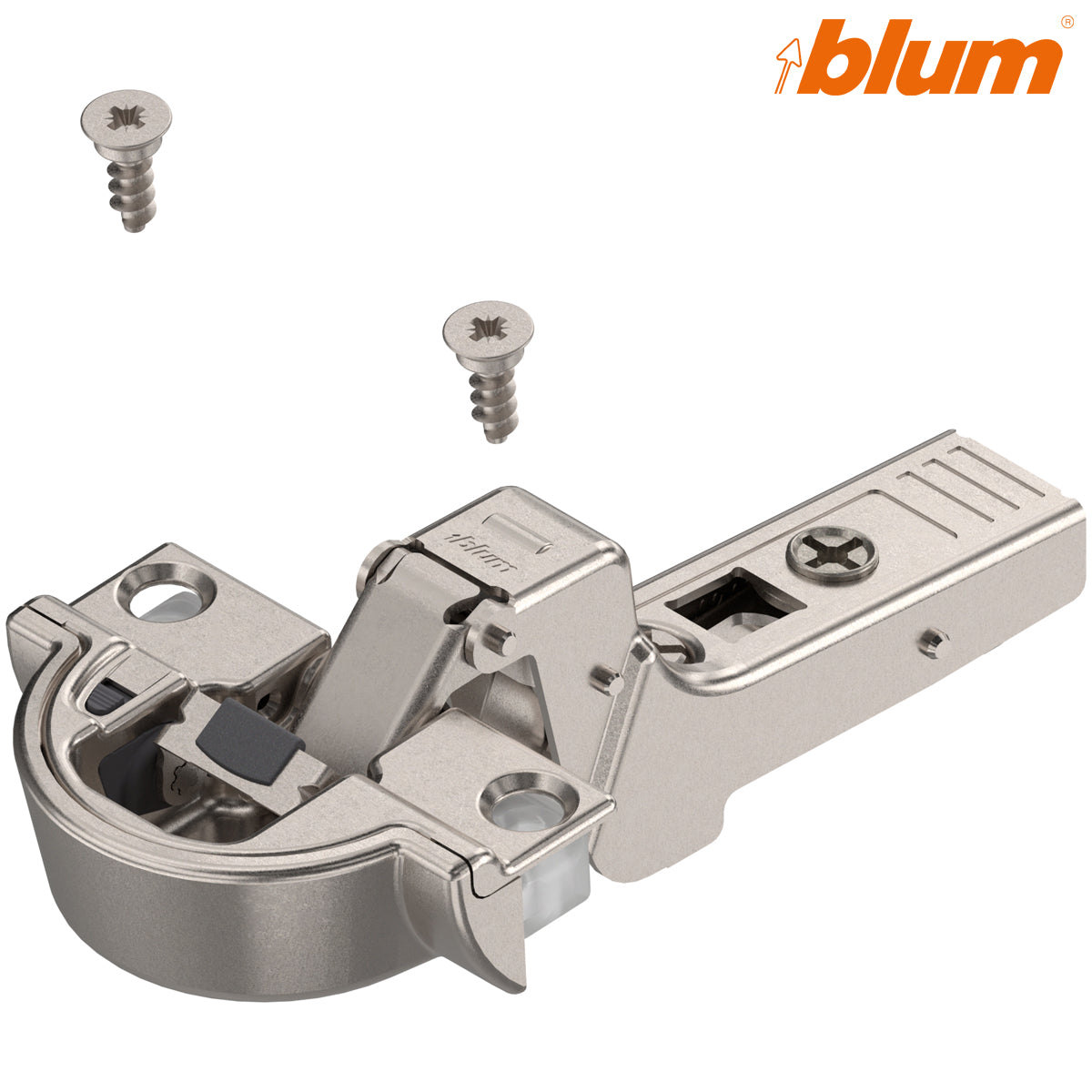 BLUM CLIP BLUMOTION ALUMINIUM HINGE 95deg INSET SCREW-ON by JULIUS BLUM UK LTD