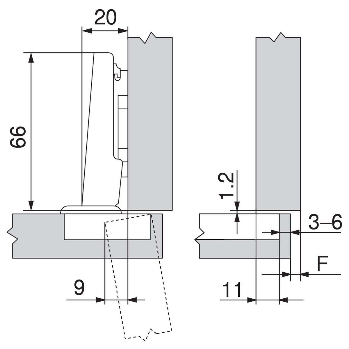BLUM CLIP HINGE 100deg OVERLAY SCREW-ON by JULIUS BLUM UK LTD
