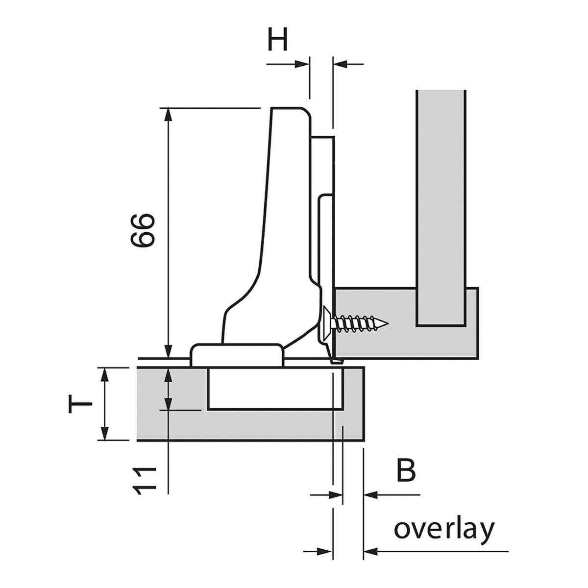 BLUM CLIP HINGE 100deg DUAL SCREW-ON x250 by JULIUS BLUM UK LTD
