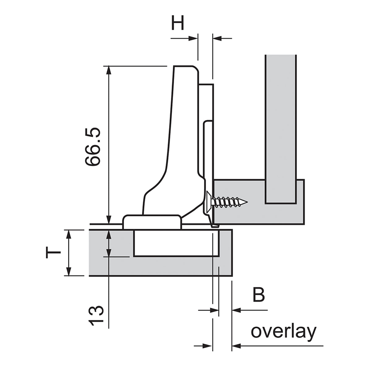 BLUM CLIP HINGE 110deg DUAL INSERTA by JULIUS BLUM UK LTD