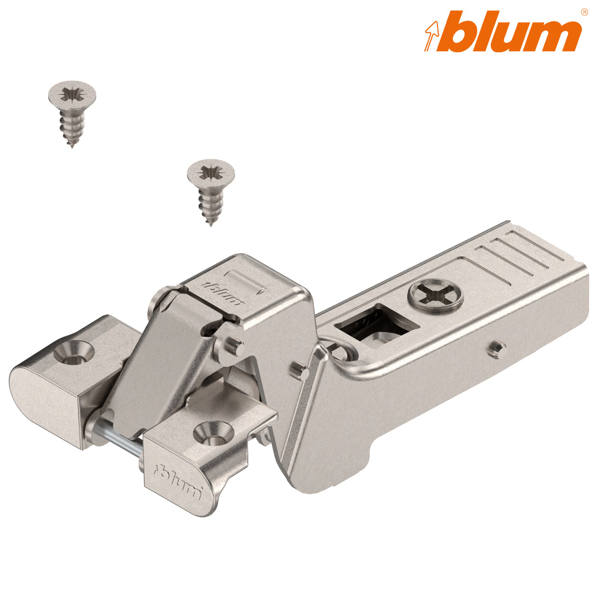 BLUM CLIP ALUMINIUM HINGE 95deg INSET SCREW-ON by JULIUS BLUM UK LTD