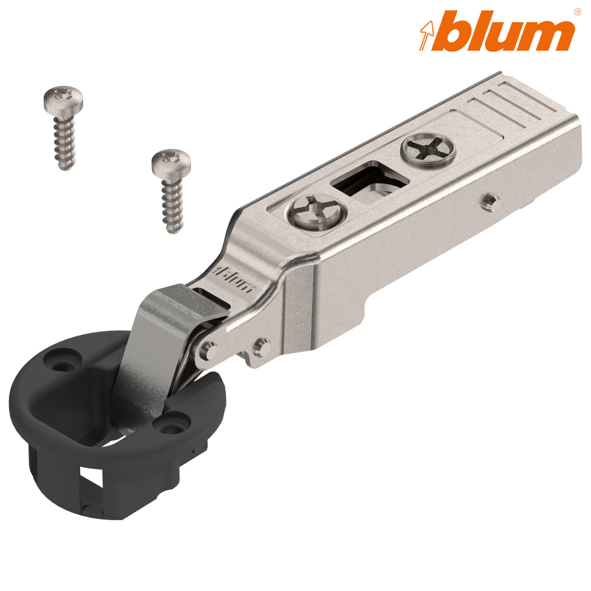 BLUM CLIP GLASS HINGE 94deg OVERLAY SCREW-ON by JULIUS BLUM UK LTD