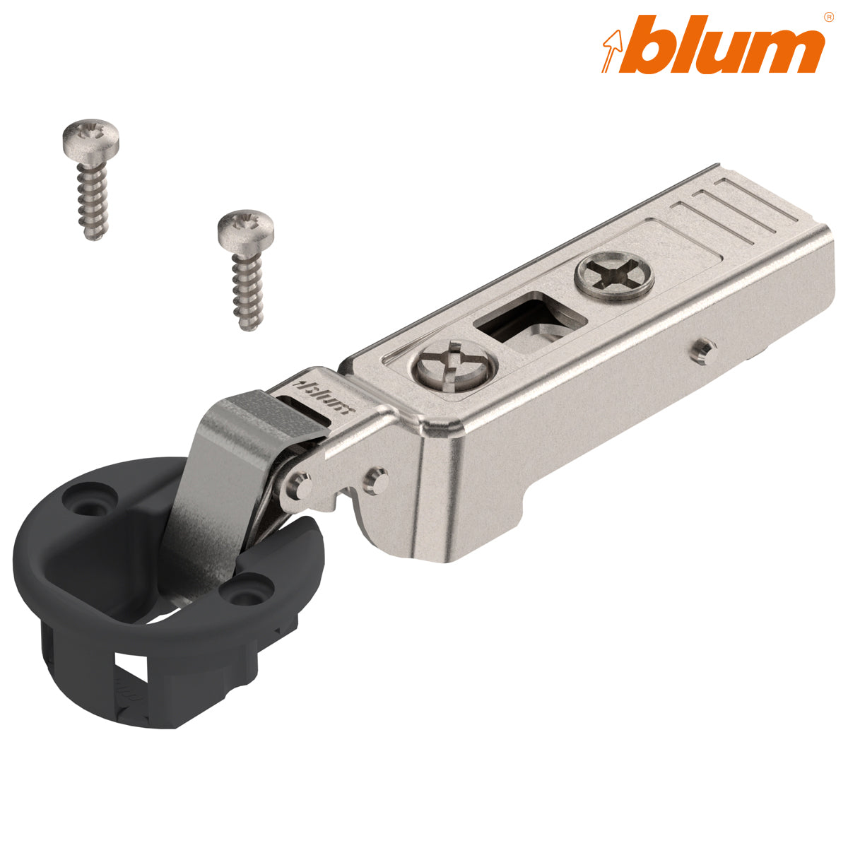 BLUM CLIP GLASS HINGE 94deg DUAL SCREW-ON by JULIUS BLUM UK LTD