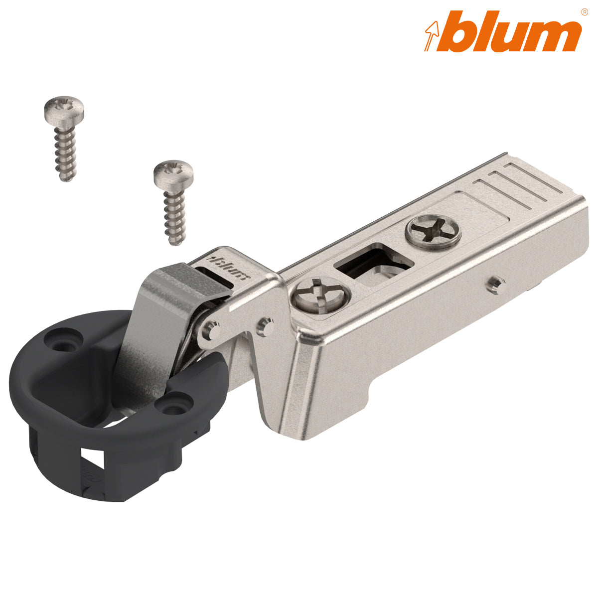 BLUM CLIP GLASS HINGE 94deg INSET SCREW-ON