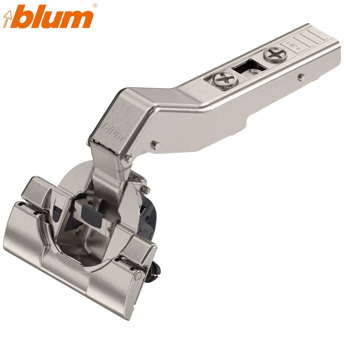 BLUM CLIP BLUMOTION ANGLED HINGE 45deg ll OVERLAY INSERTA by JULIUS BLUM UK LTD