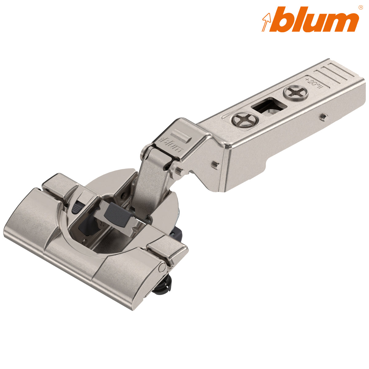 BLUM CLIP BLUMOTION ANGLED HINGE +20deg ll OVERLAY INSERTA