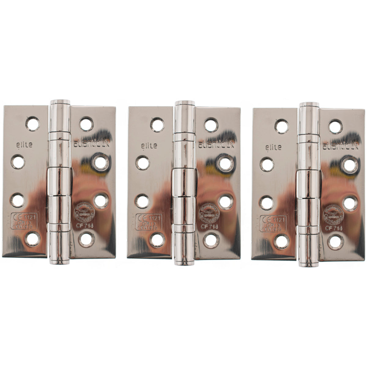 BALL BEARING G13 BUTT HINGE 102x76x3 PSS SET3