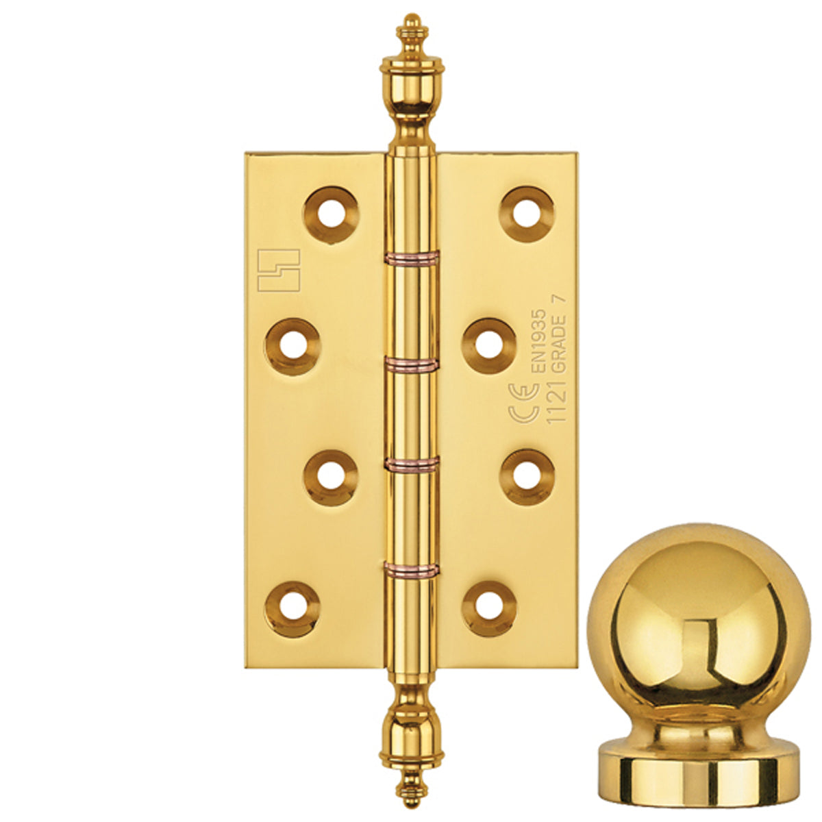 DPBW CE BUTT HINGE 100x65 BALL/PUB