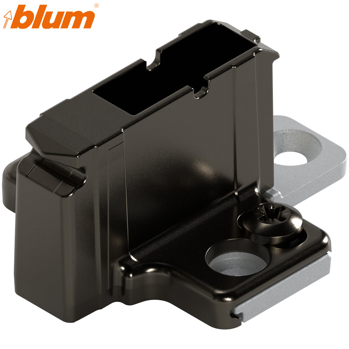 BLUM CLIP MOUNTING PLATE CRUCIFORM 18 SYSTEM SCREW ±2 26.5 ZNC/ONYX by JULIUS BLUM UK LTD