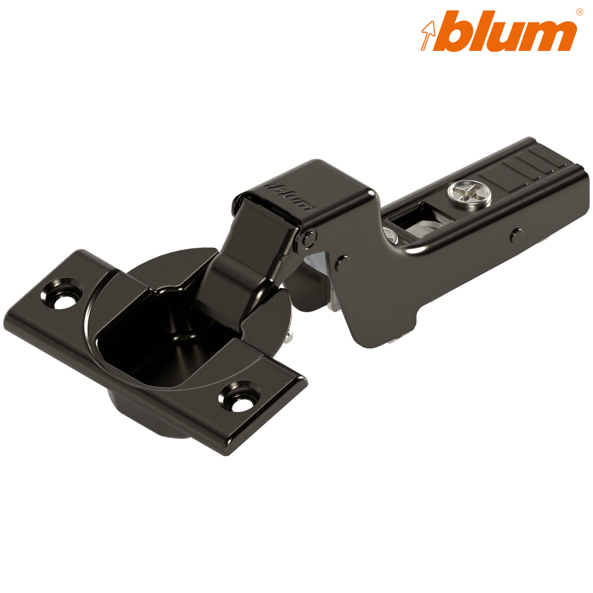 BLUM CLIP STANDARD HINGE 110deg INSET UNSPRUNG SCREW-ON ONYX