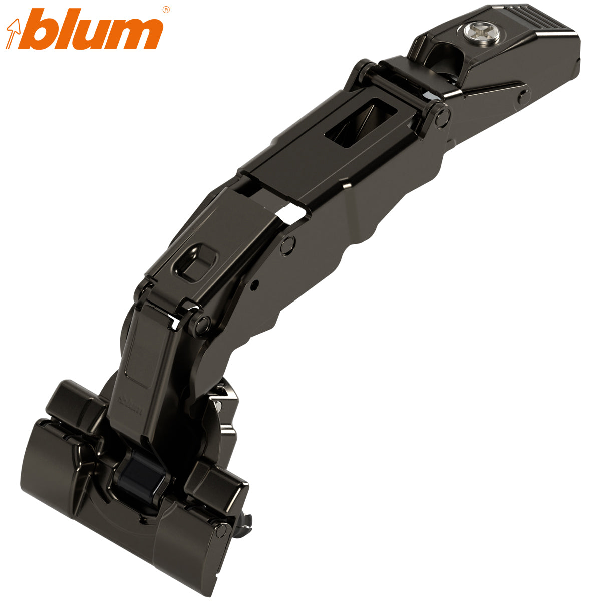 BLUM CLIP WIDE HINGE 0-PROTRUSION 155deg OVERLAY UNSPRUNG INSERTA ONYX by JULIUS BLUM UK LTD