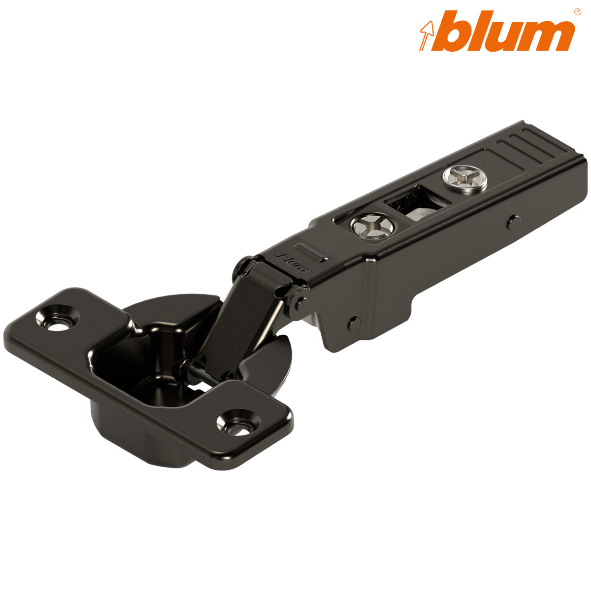 BLUM CLIP PROFILE DOOR HINGE 95deg OVERLAY UNSPRUNG SCREW-ON ONYX