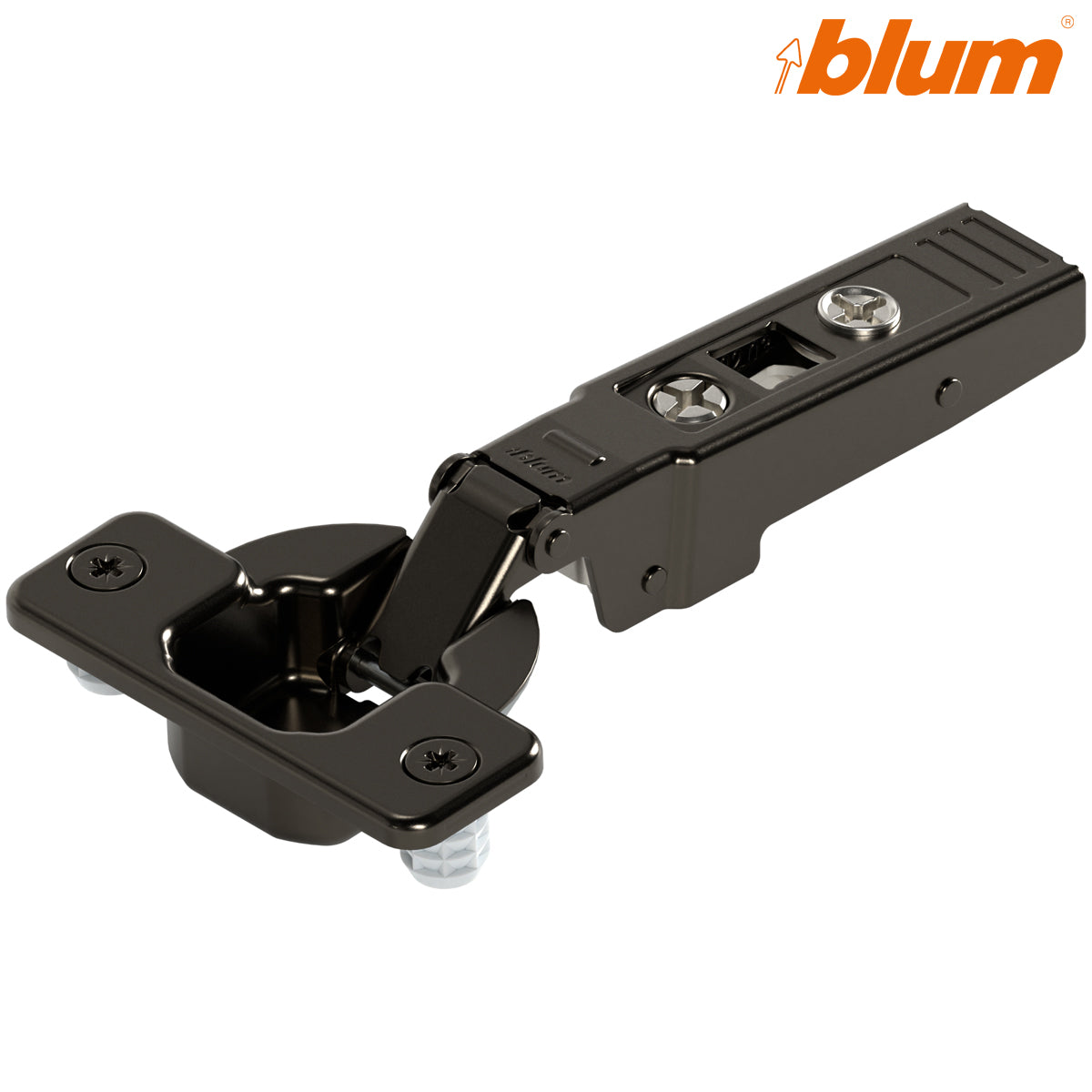 BLUM CLIP PROFILE DOOR HINGE 95deg OVERLAY UNSPRUNG KNOCK-IN ONYX
