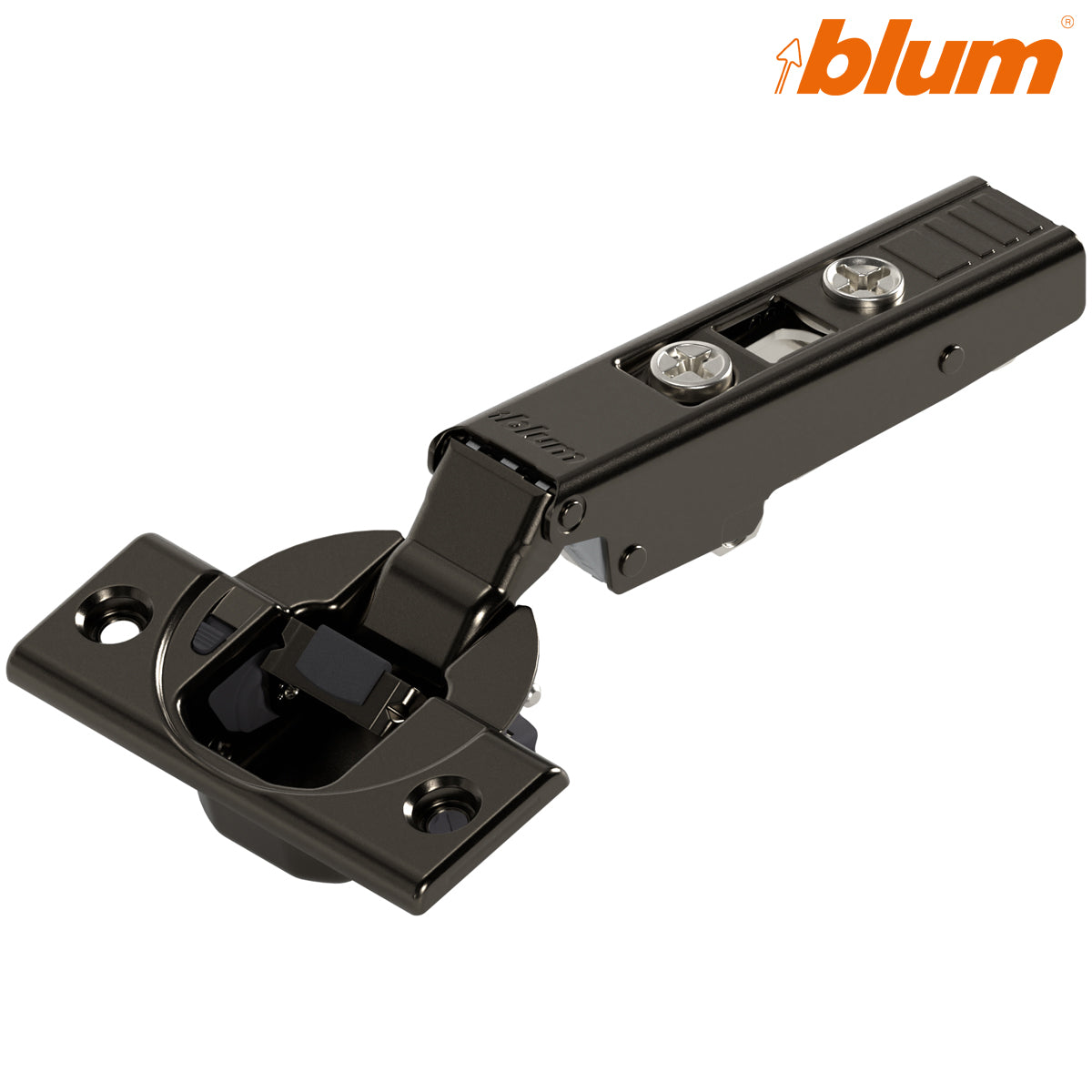 BLUM CLIP BLUMOTION HINGE 110deg OVERLAY SCREW-ON ONYX