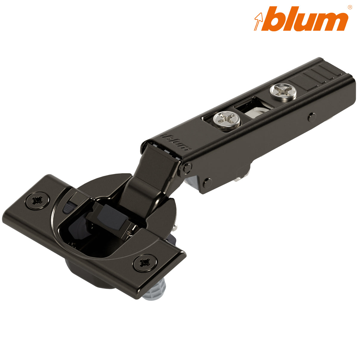BLUM CLIP BLUMOTION HINGE 110deg OVERLAY KNOCK-IN ONYX