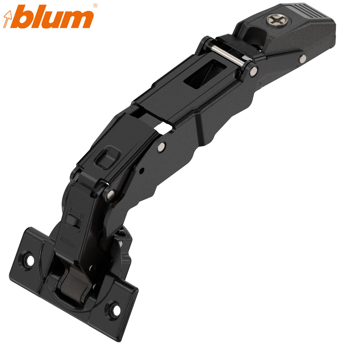 BLUM CLIP BLUMOTION WIDE HINGE 0-PROTRUSION 155deg OVERLAY SCREW-ON ONYX by JULIUS BLUM UK LTD
