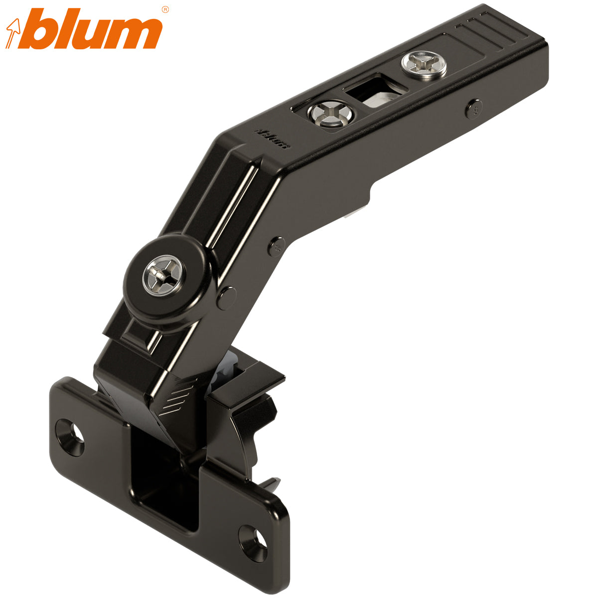 BLUM CLIP TOP BI-FOLD HINGE 60deg SCREW-ON ONYX