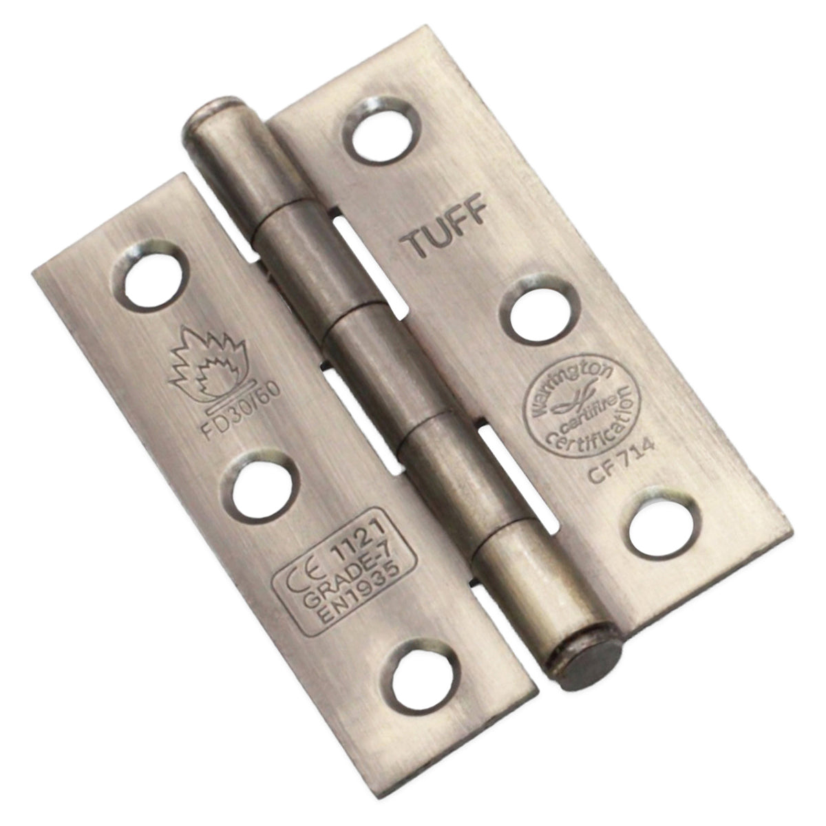 MILD STEEL BB BUTT HINGE CE7 76x3x50 ABR by Spira Brass