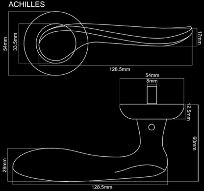 ACHILLES LHANDLE+ROSE 130x55 PCP