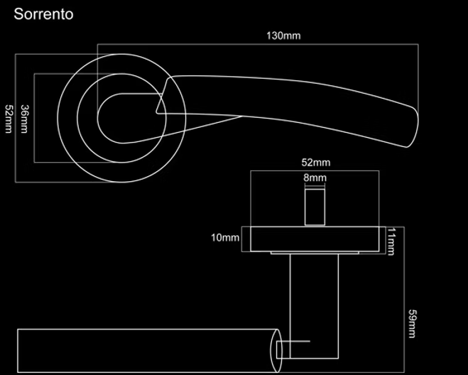 SORRENTO LHANDLE+ROSE 135x51 PC/SC