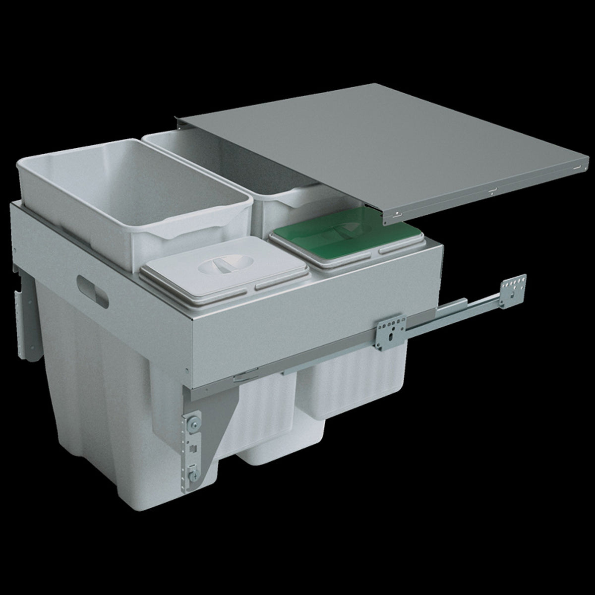 WASTE BIN PULL OUT 85L GREY
