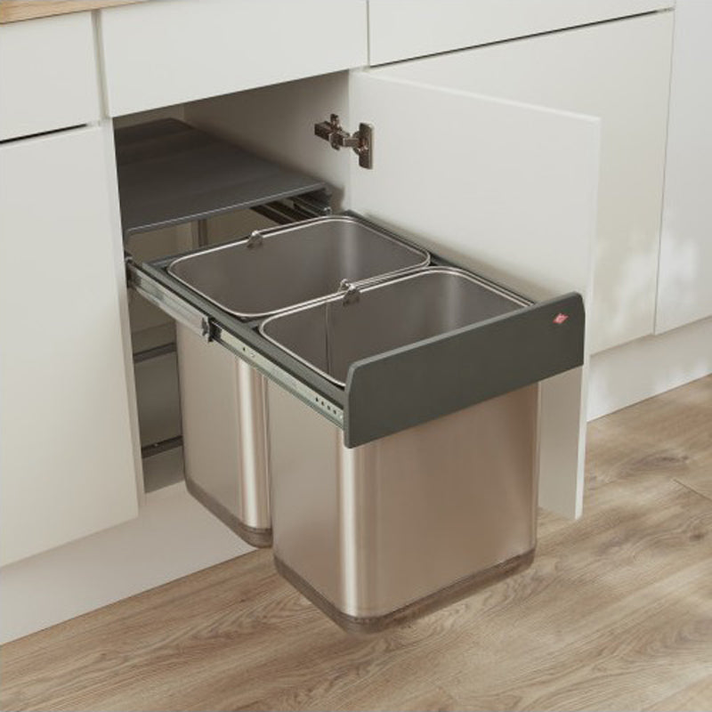 PULLOUT BIN DOUBLE 32L ST/ST