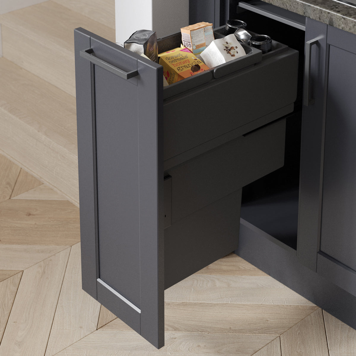 VS ENVI SPACE XX PRO S WASTE BIN 1x32L 1x1.2L 476x300 LVGY