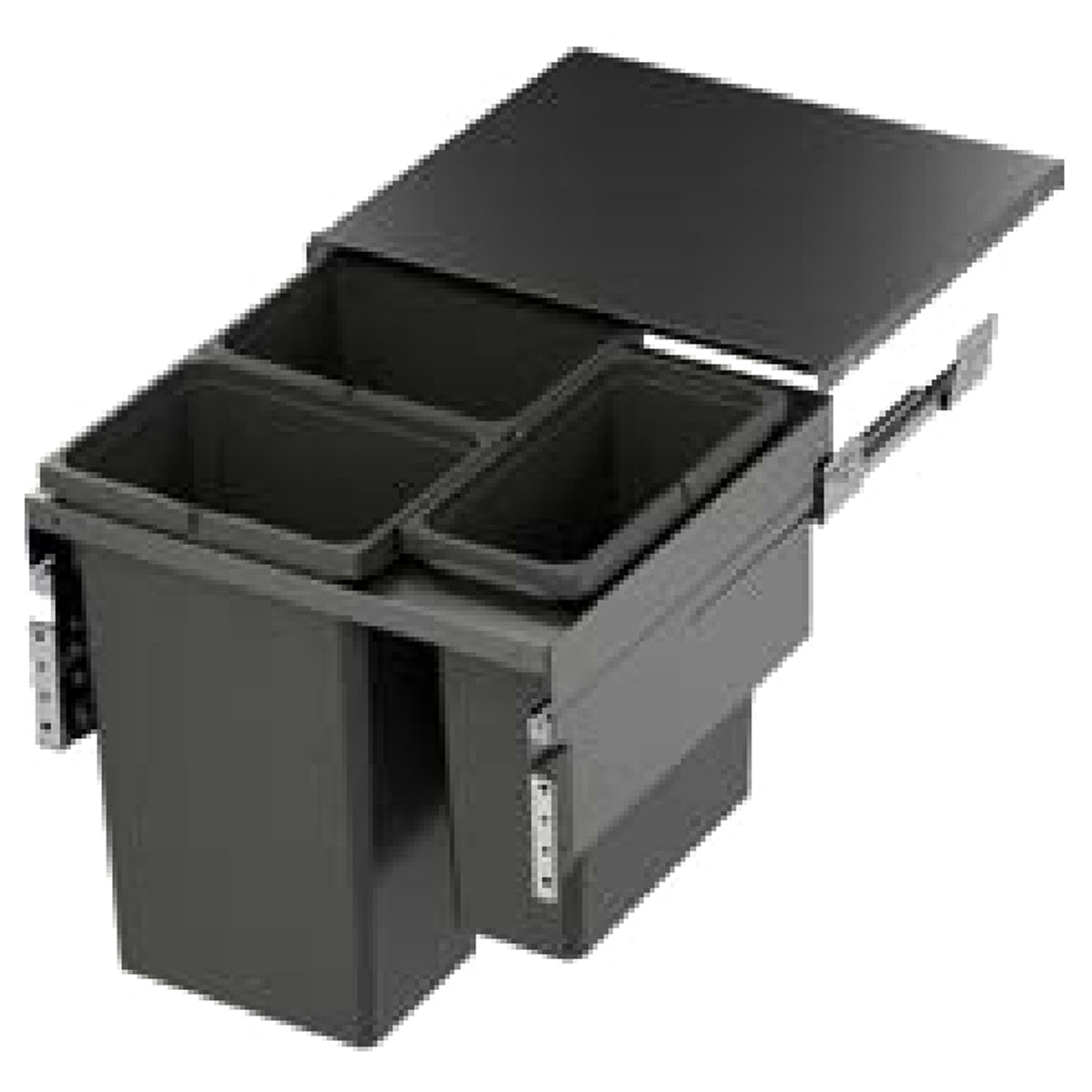 VS ENVI SPACE XX PRO WASTE BIN 2x35L 1x21L 515x600 LVGY