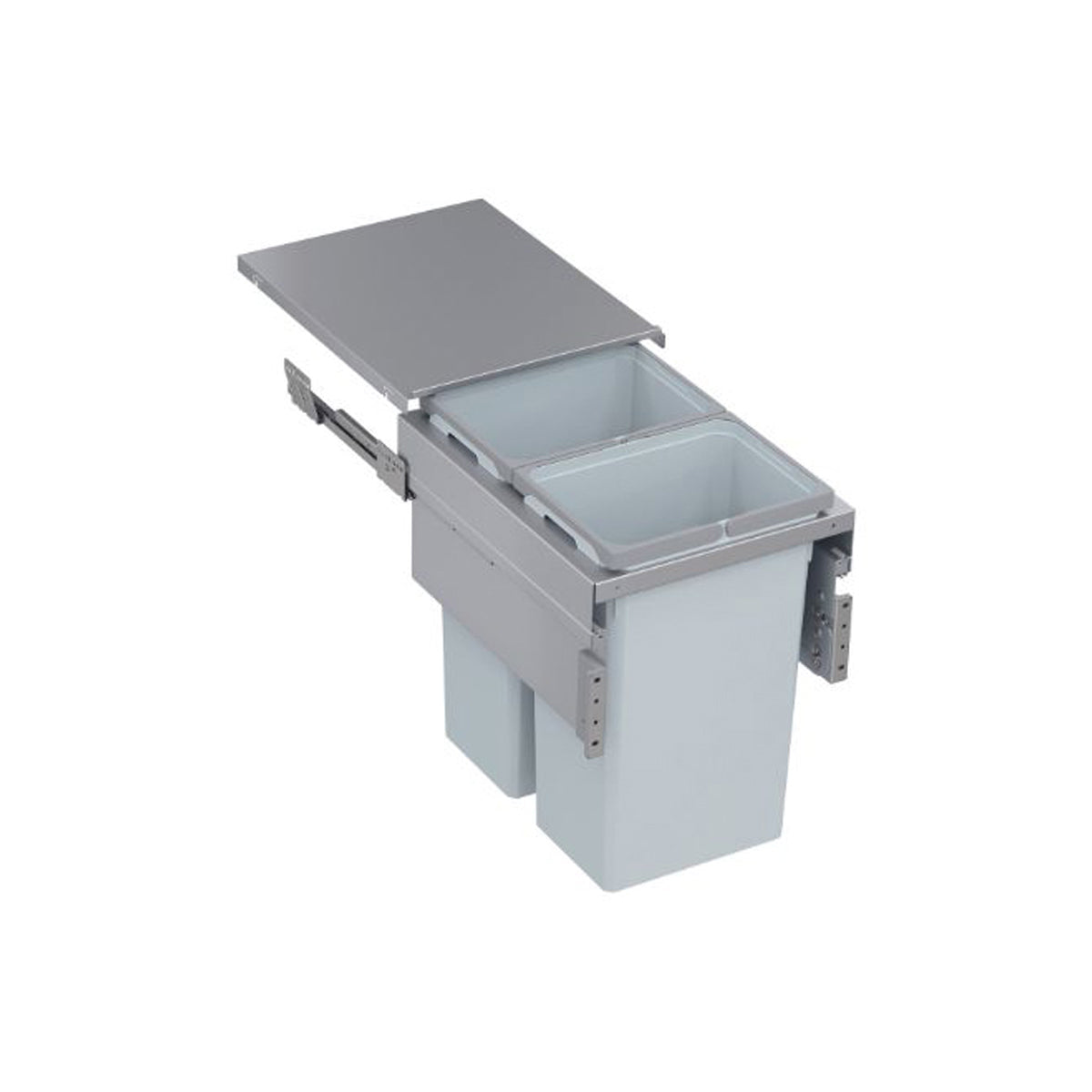 VS ENVI SPACE XX PRO WASTE BIN 2x35L 515x450 LGY