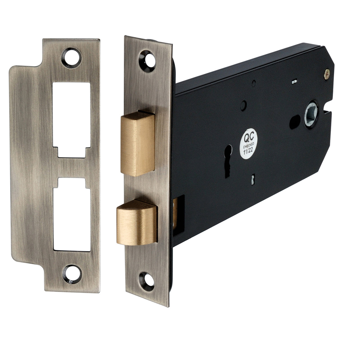 3 LEVER HORIZONTAL SASH LOCK 150 ABR by Spira Brass