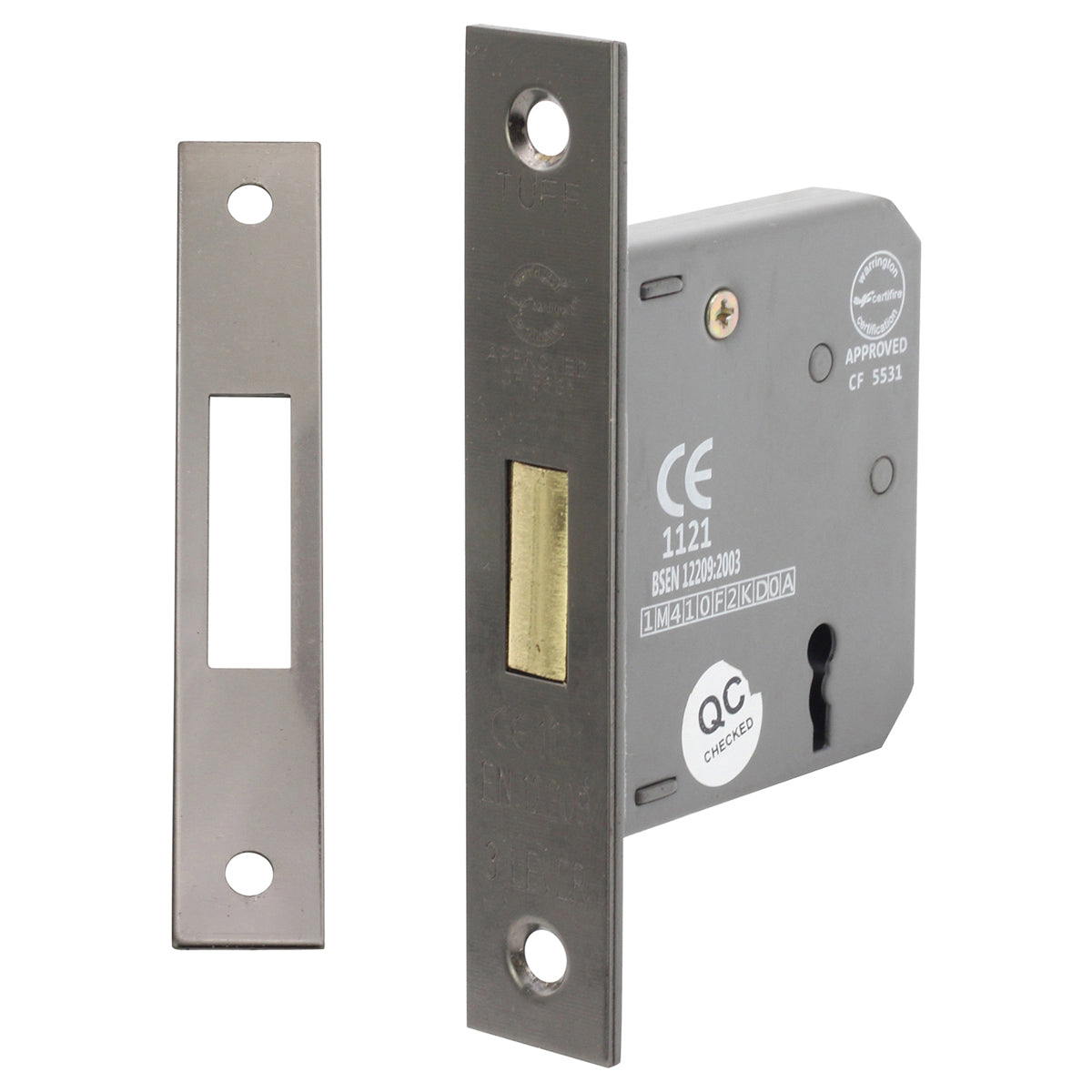 3 LEVER DEAD LOCK CE 120x63 BKN by Spira Brass