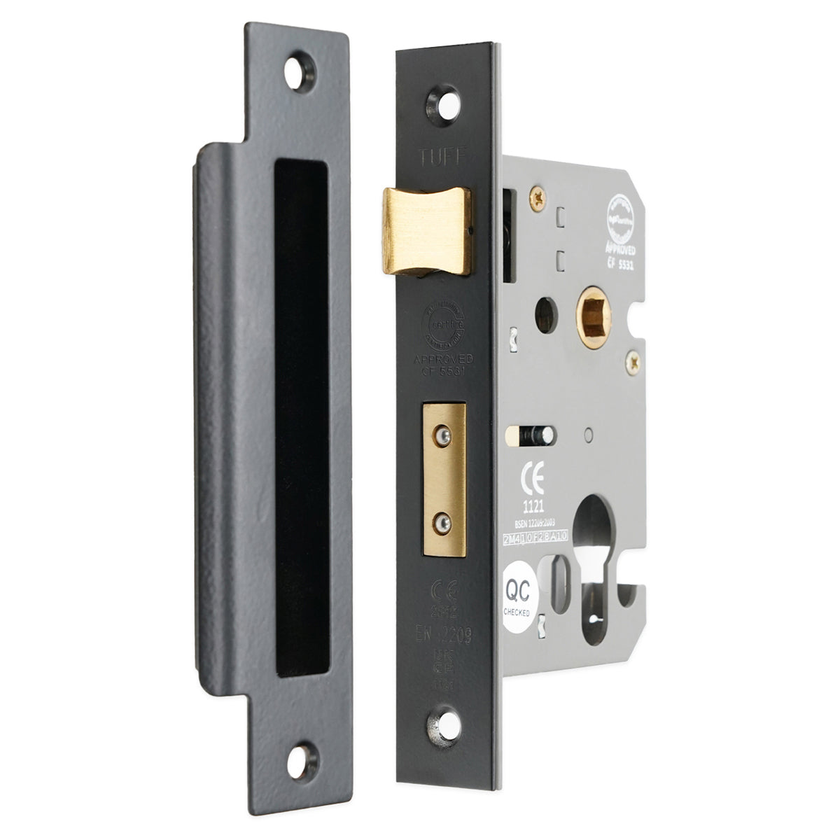 EURO PROFILE MORTICE SASH LOCK CE 150x63 MBK by Spira Brass