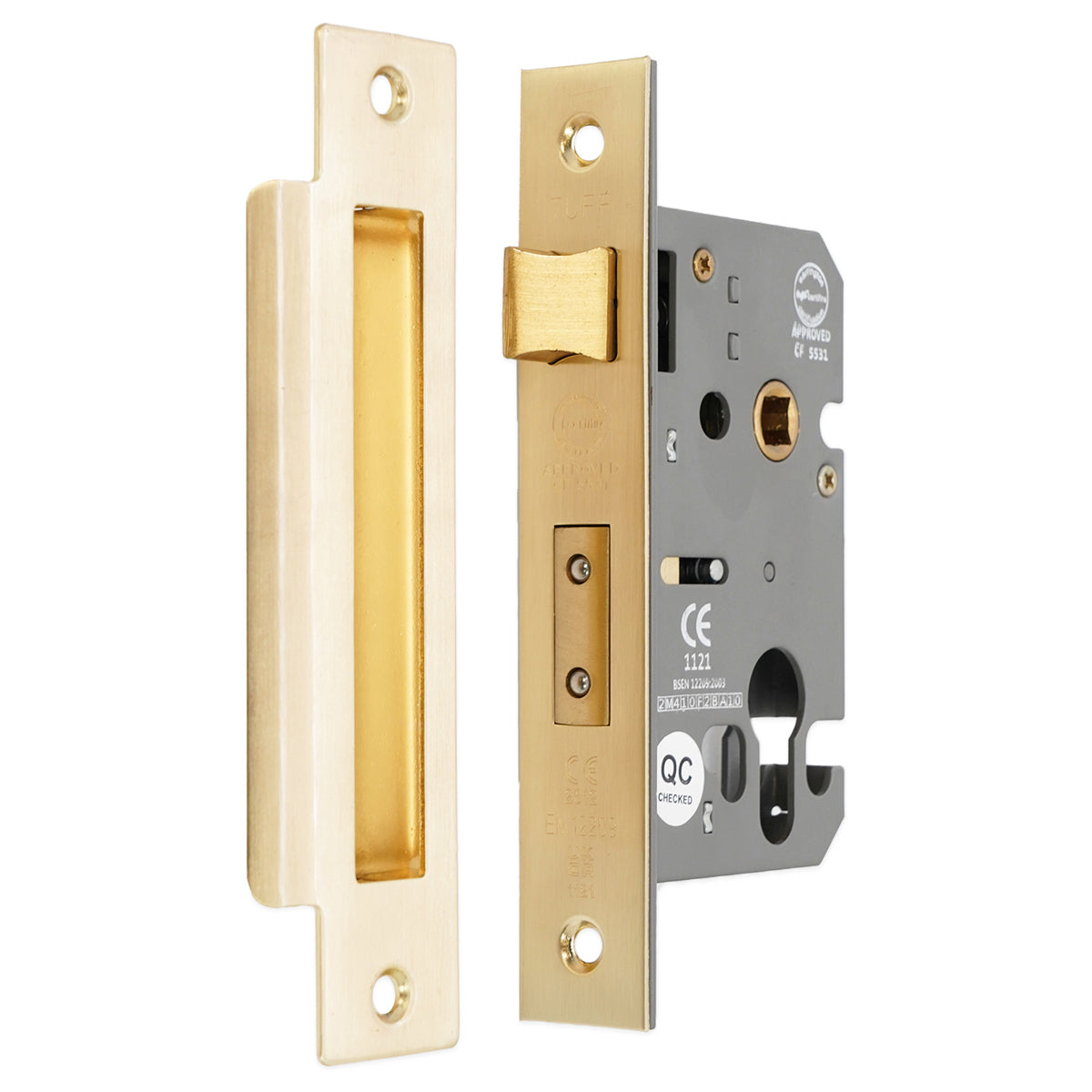 EURO PROFILE MORTICE SASH LOCK CE 150x63 SBR by Spira Brass