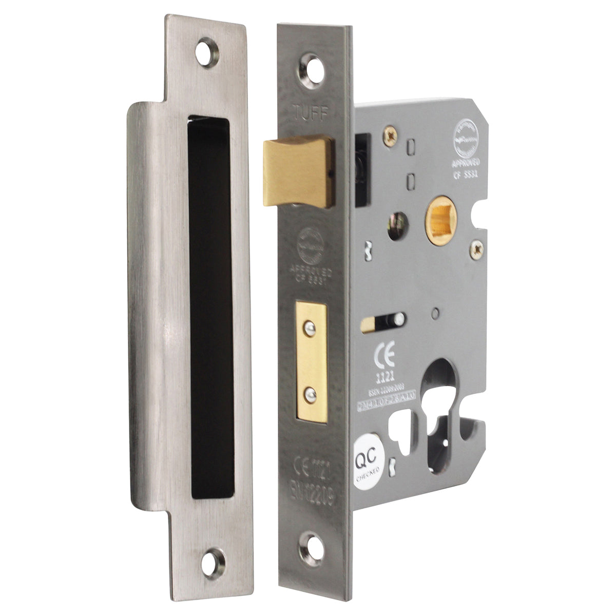 EURO PROFILE MORTICE SASH LOCK CE 150x76 BKN by Spira Brass