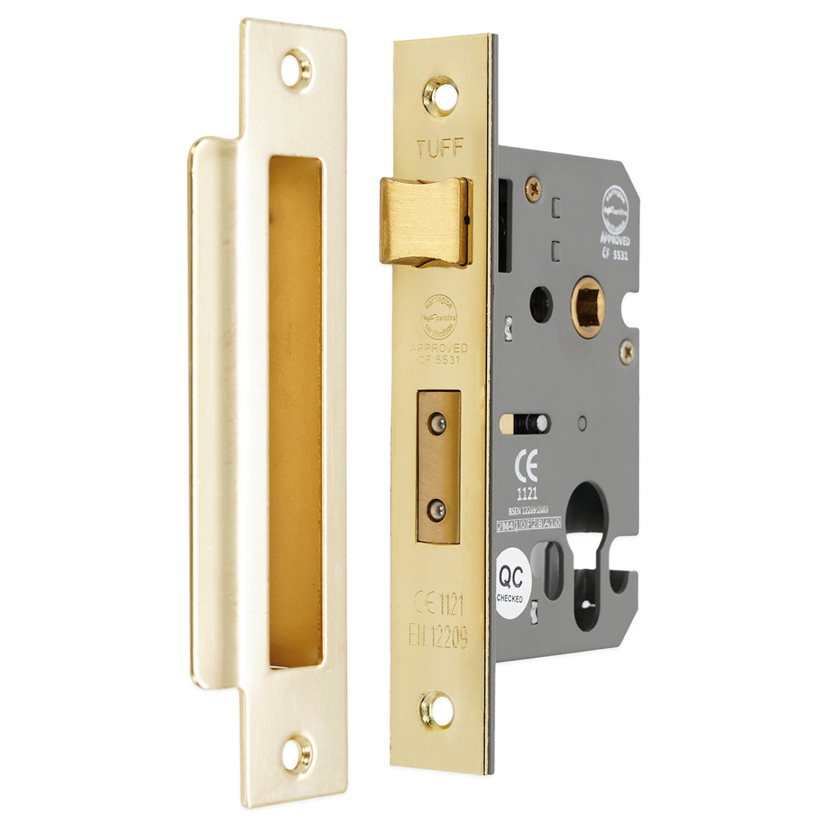 EURO PROFILE MORTICE SASH LOCK CE 150x76 EBR by Spira Brass