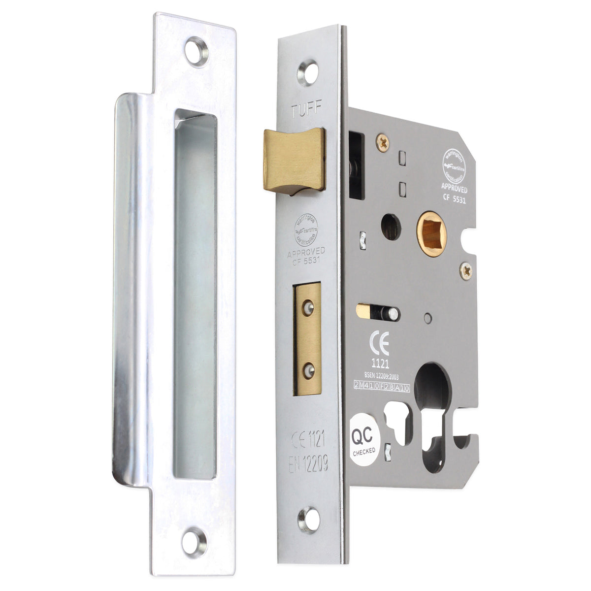 EURO PROFILE MORTICE SASH LOCK CE 150x76 PNP by Spira Brass