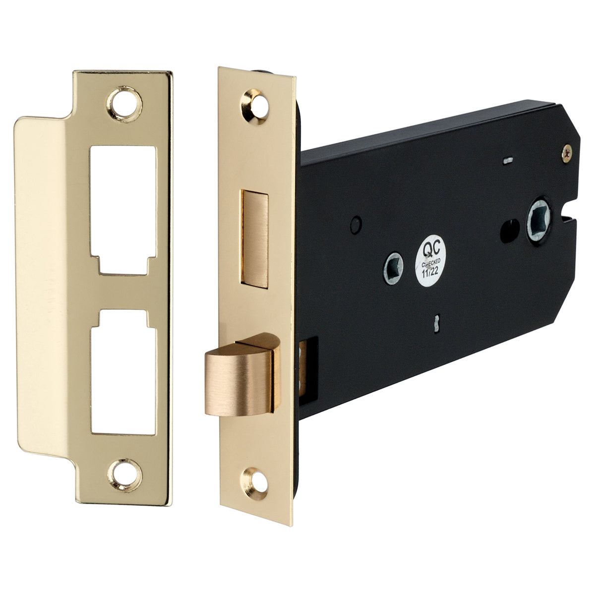 3 LEVER HORIZONTAL BATHROOM LOCK 150 EBR by Spira Brass