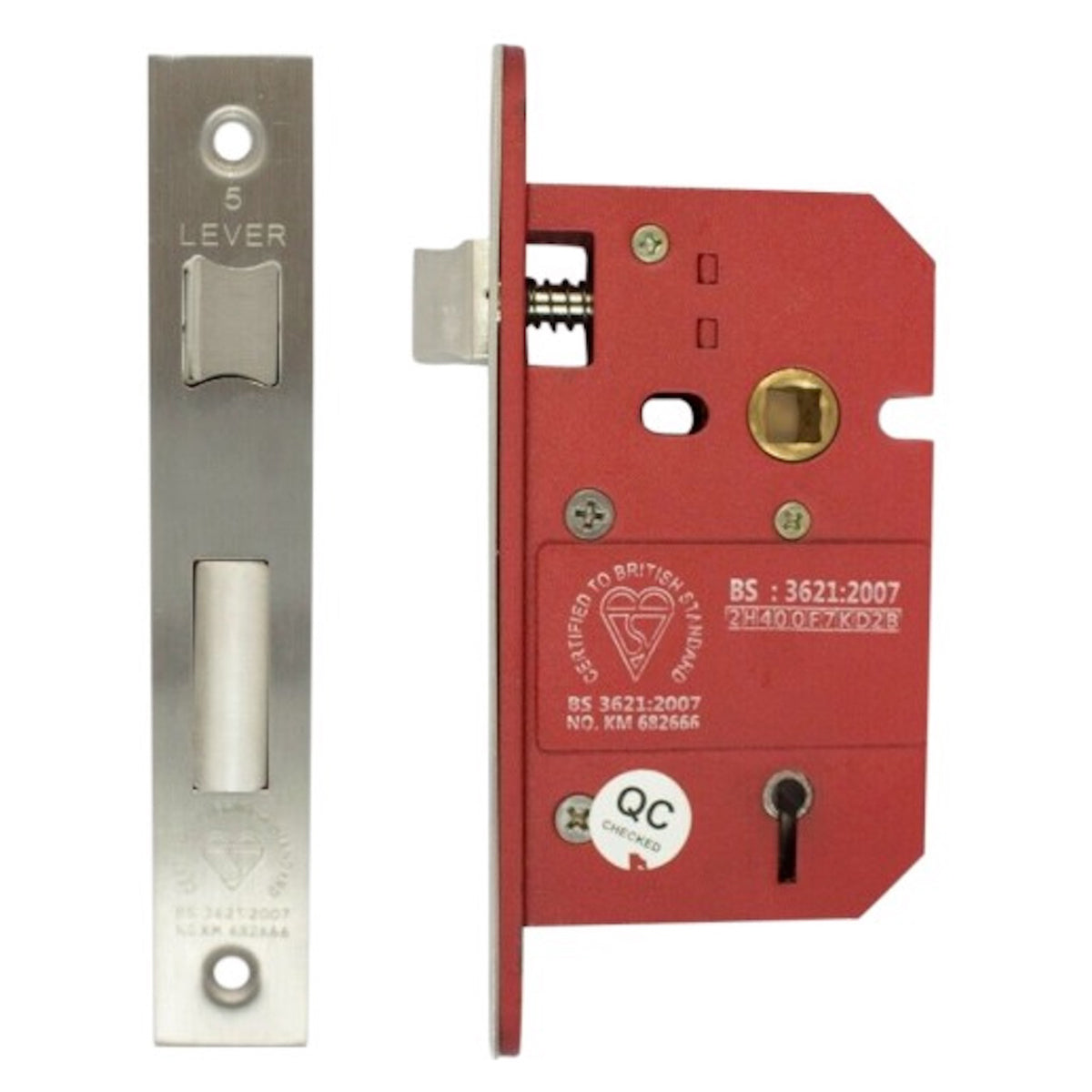 5 LEVER BS3621 SASH LOCK 150x76 SNP by Spira Brass