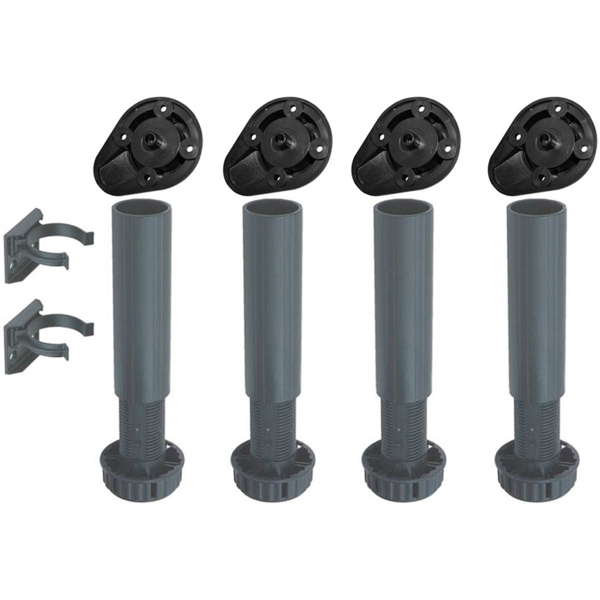 PEMS CARCASE LEGS 150 DOWEL PL/BLK