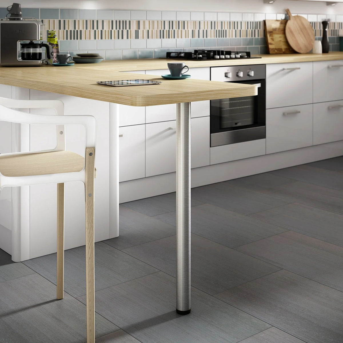 BREAKFAST BAR LEG ADJ 100KG D60x0870 PEW by ROTHLEY BURN LTD