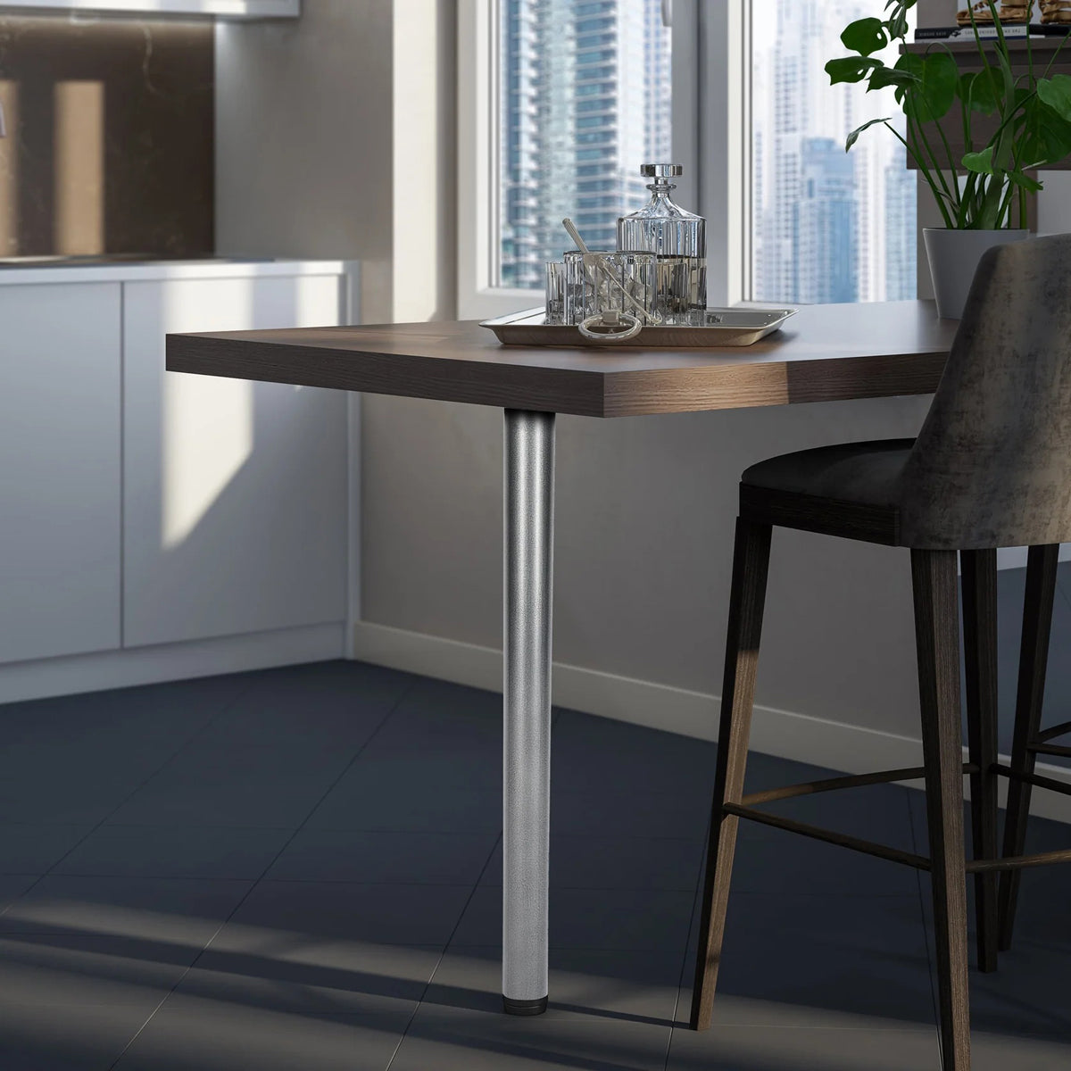 BREAKFAST BAR LEG ADJ 100KG D60x0870 ST/PEW by ROTHLEY BURN LTD