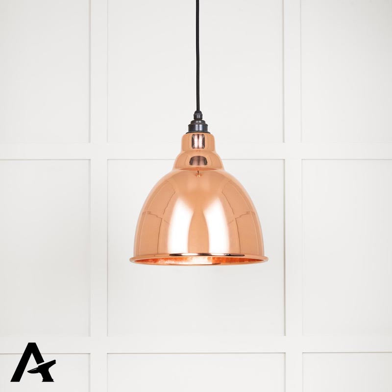 BRINDLEY PENDANT HAMMERED 260x270 COP/COP